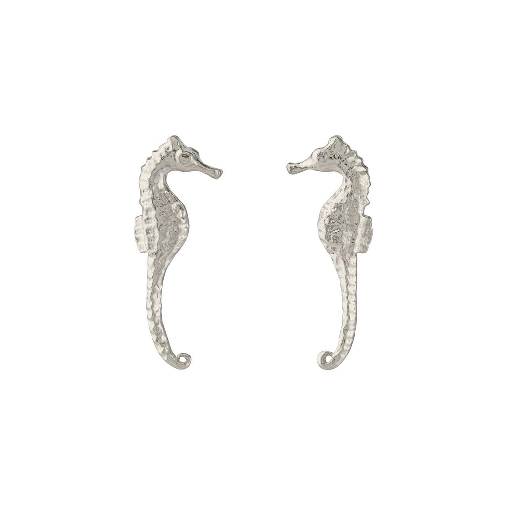 A.M. Seahorse Stud Earrings Silver