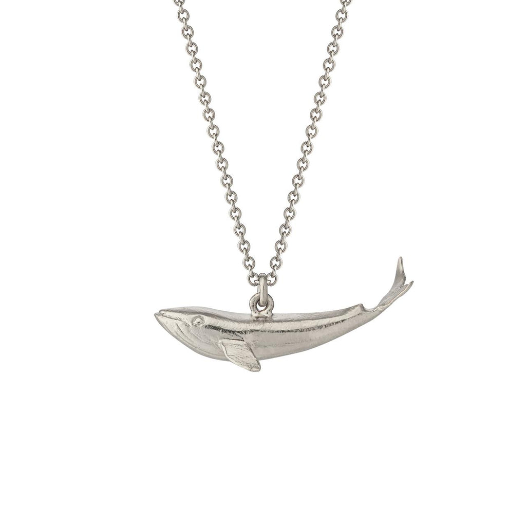 A.M. Baby Blue Whale Necklace Silver