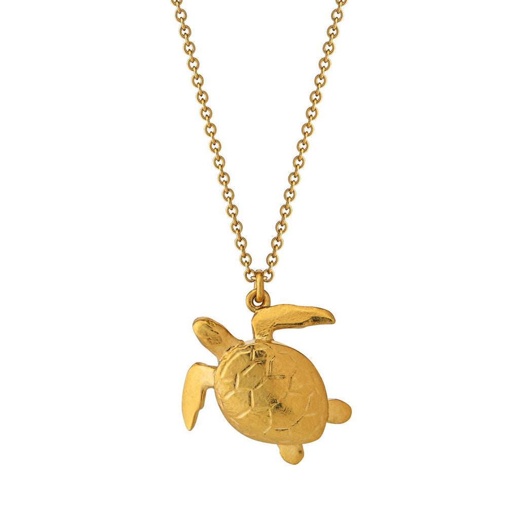A.M. Sea Turtle Necklace Gold