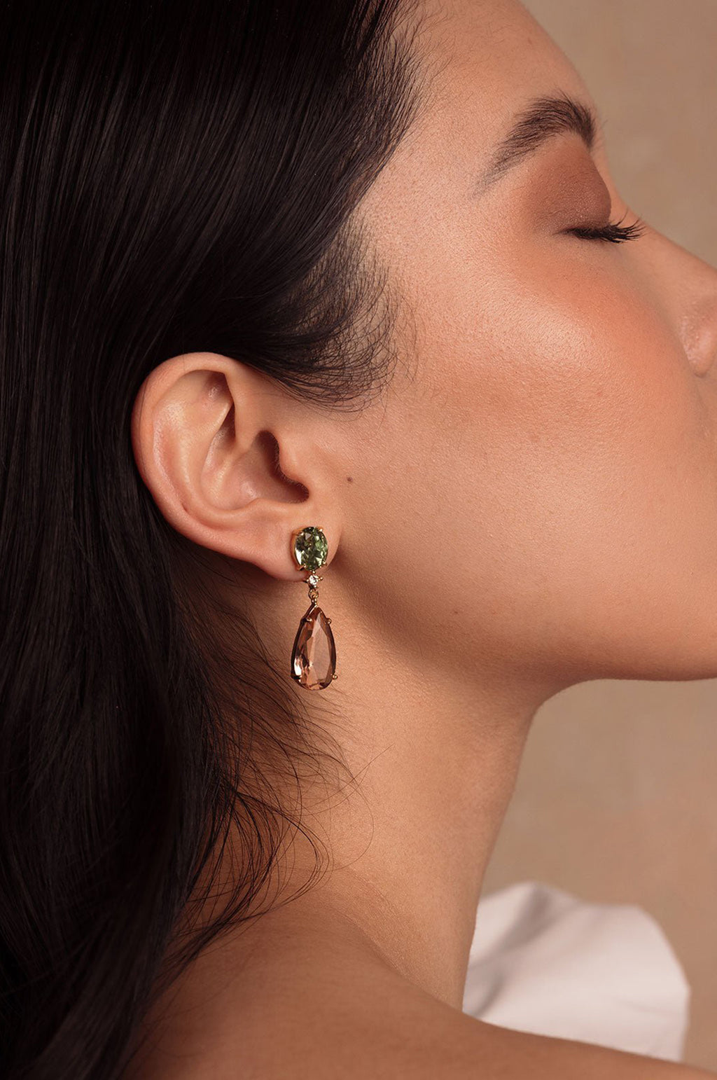Thea Gold/Multicolour Drop Earrings