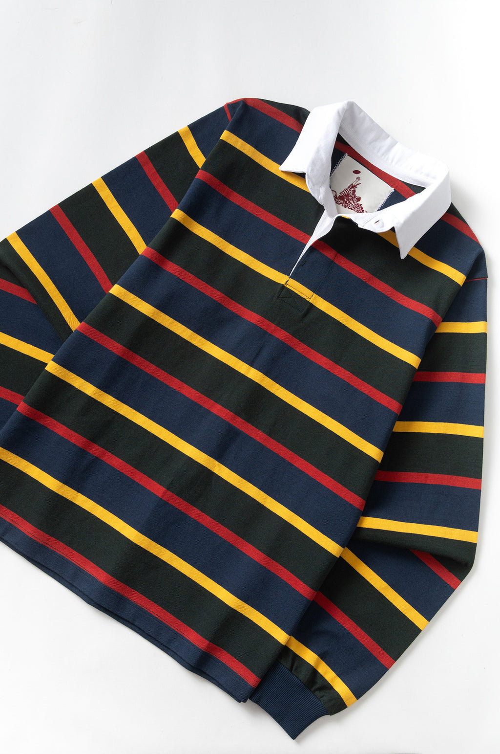 Classic Rugby Shirt Forest Multi-Stripe