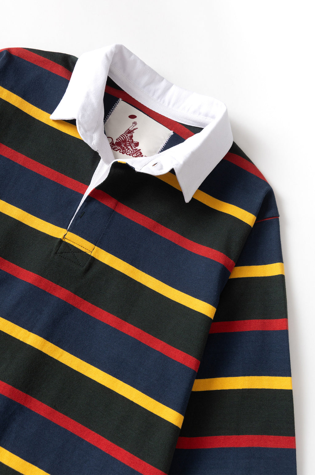 Classic Rugby Shirt Forest Multi-Stripe