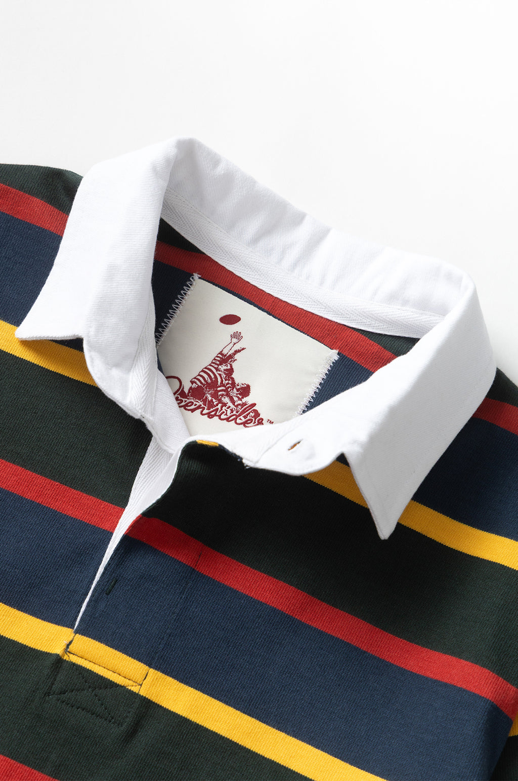 Classic Rugby Shirt Forest Multi-Stripe