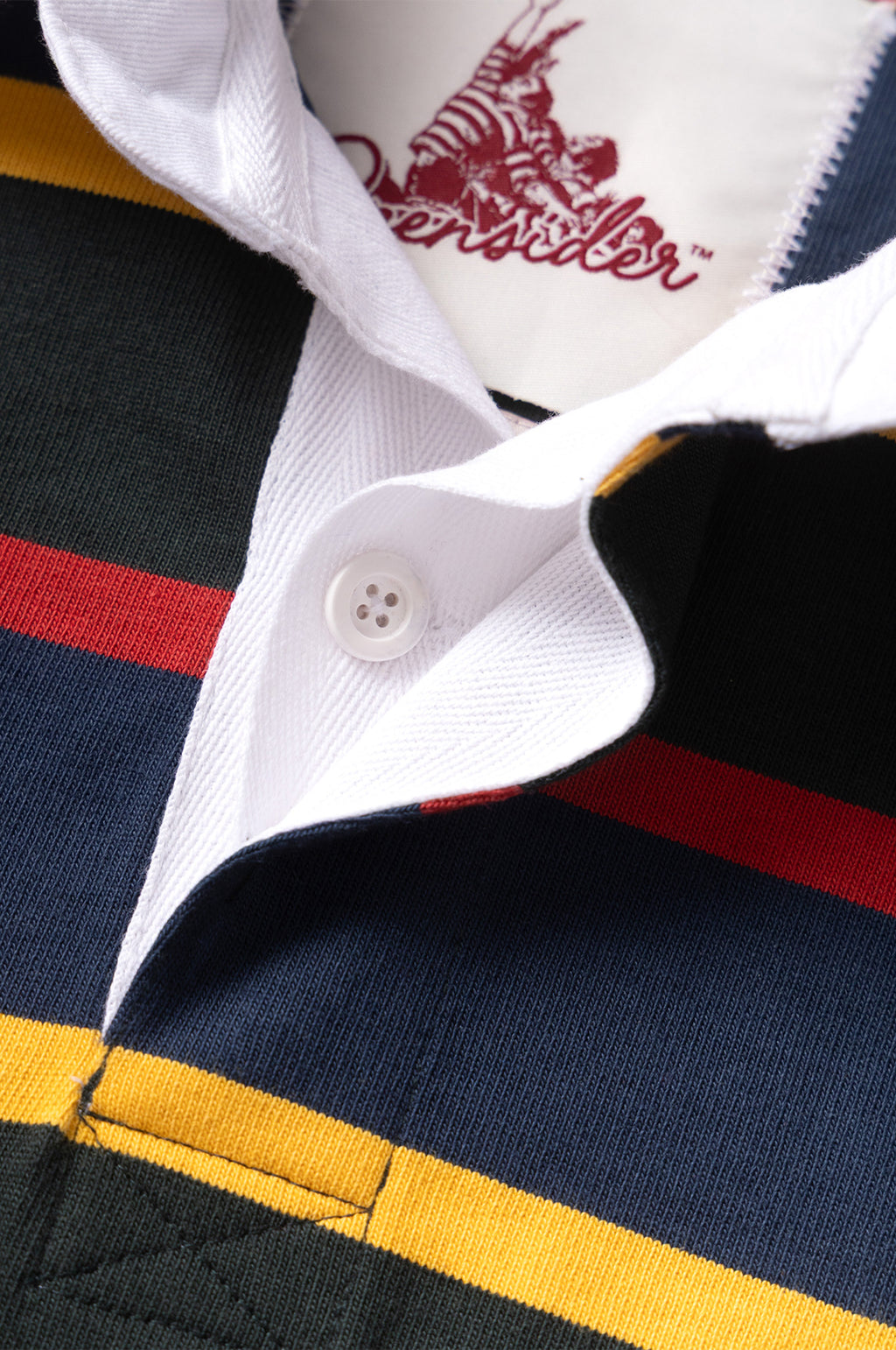 Classic Rugby Shirt Forest Multi-Stripe