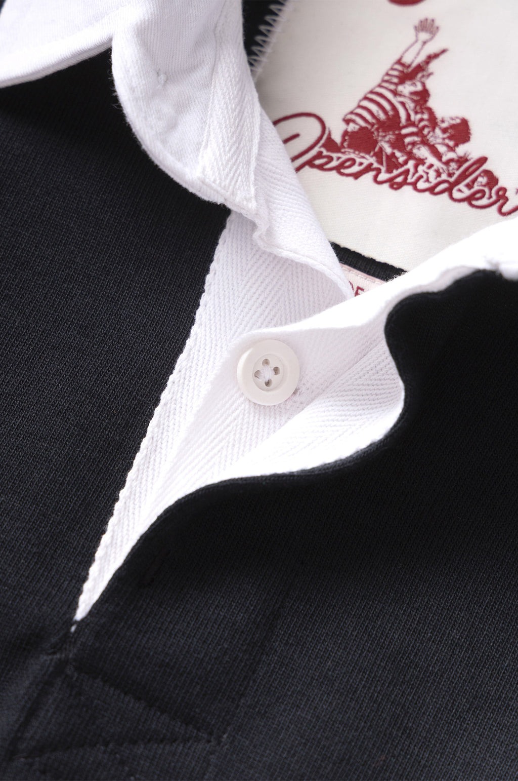 Classic Rugby Shirt Black Tri-Stripe