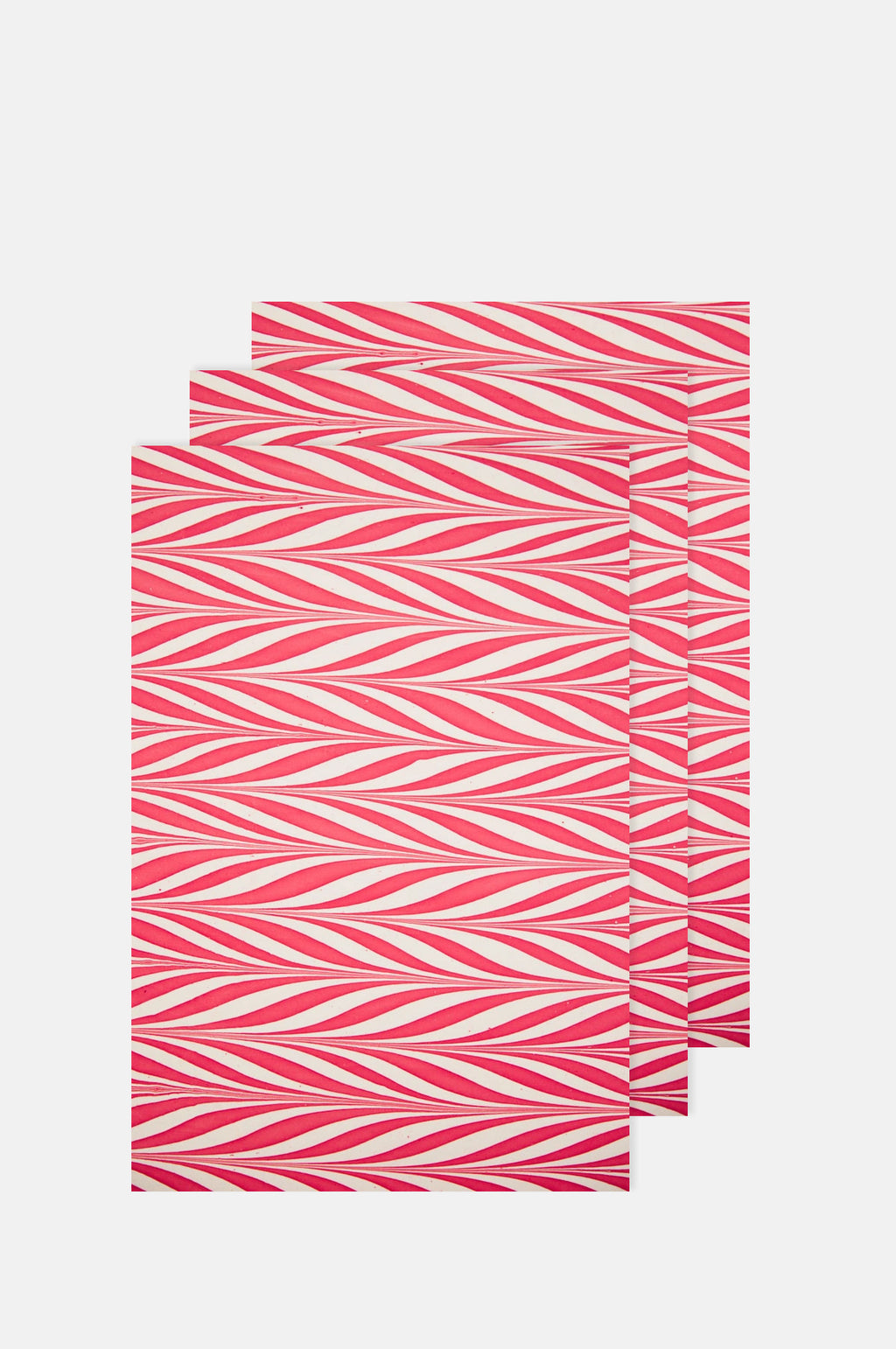 Paper Mirchi Candy Stripes Red Wrapping Paper Set of 3.
