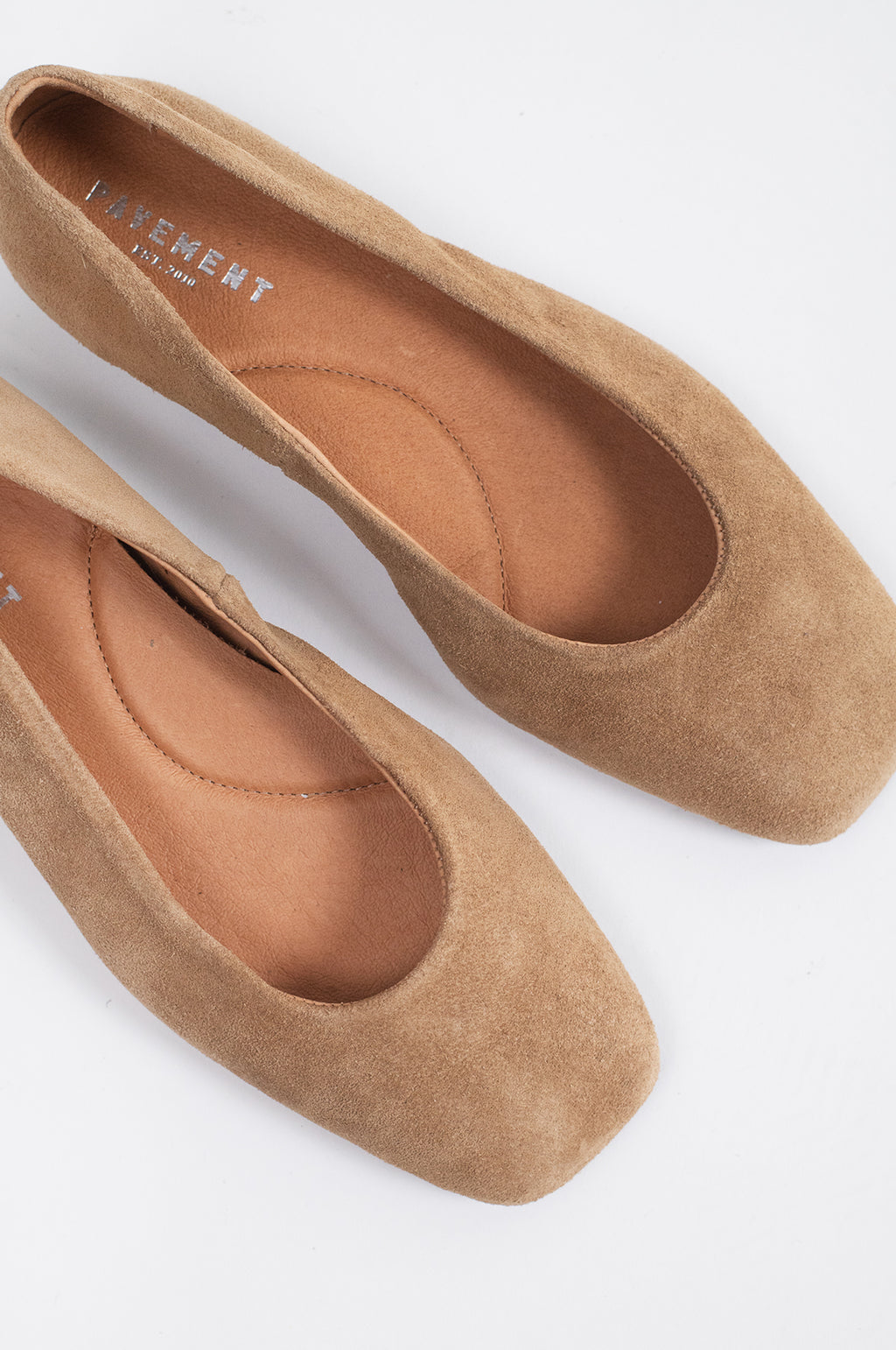 Katie Suede Ballerinas Mushroom