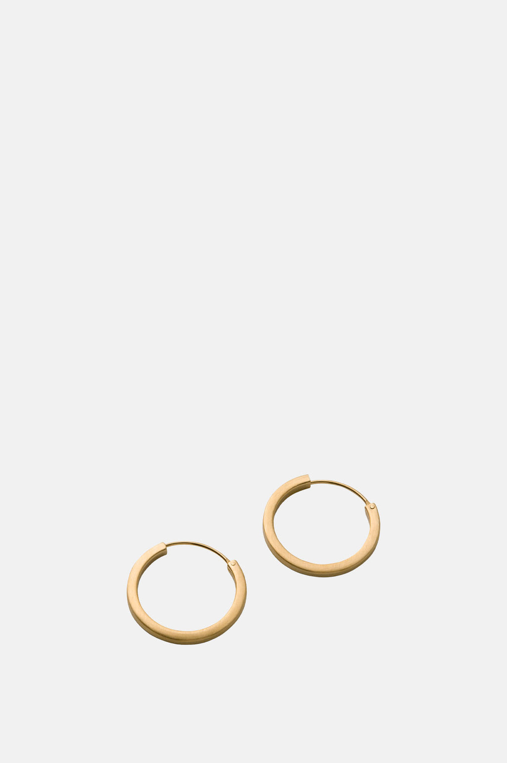 Pernille Corydon Small Circle Line Gold Hoop Earrings.