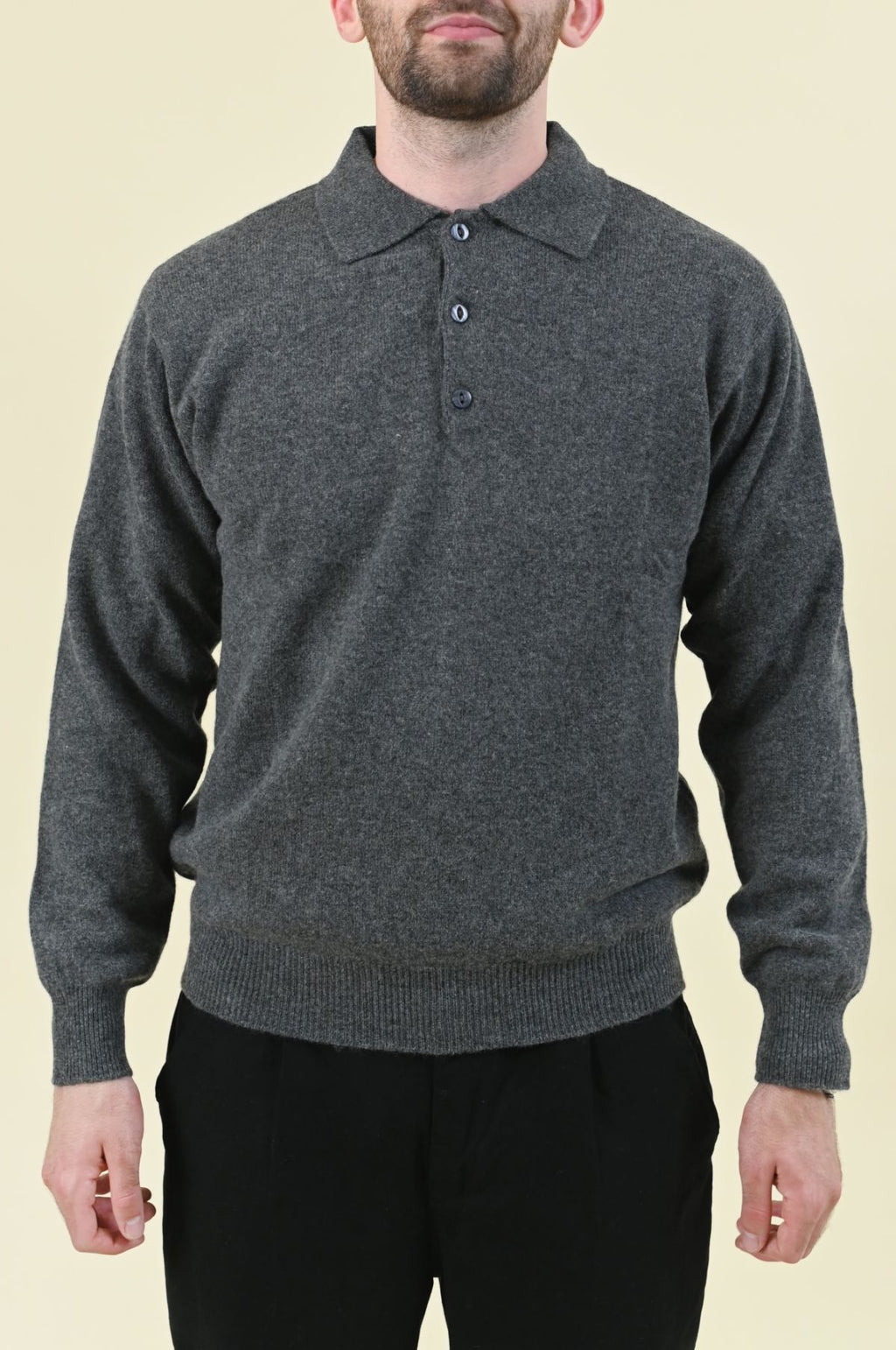 L/S Merino Polo Cliff
