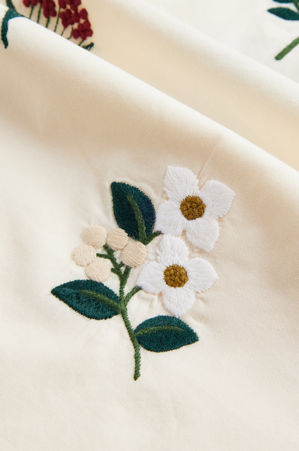 Embroidery Flowers Shirt
