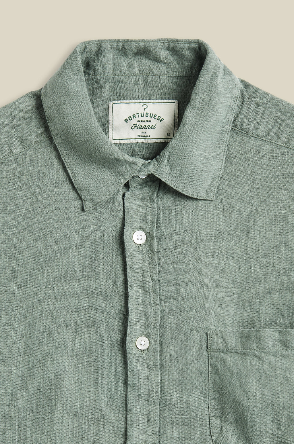 Linen Shirt Dry Green