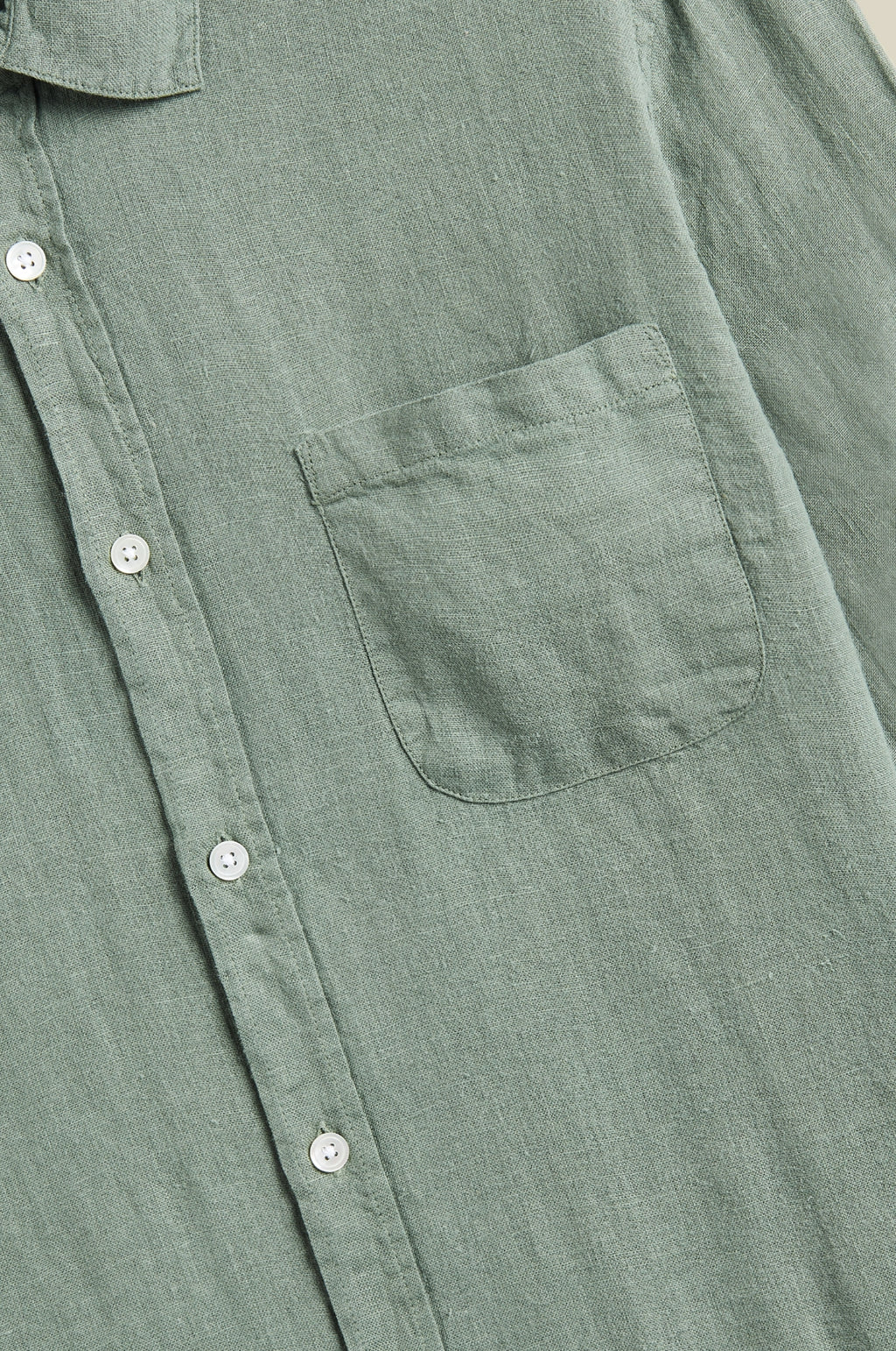 Linen Shirt Dry Green