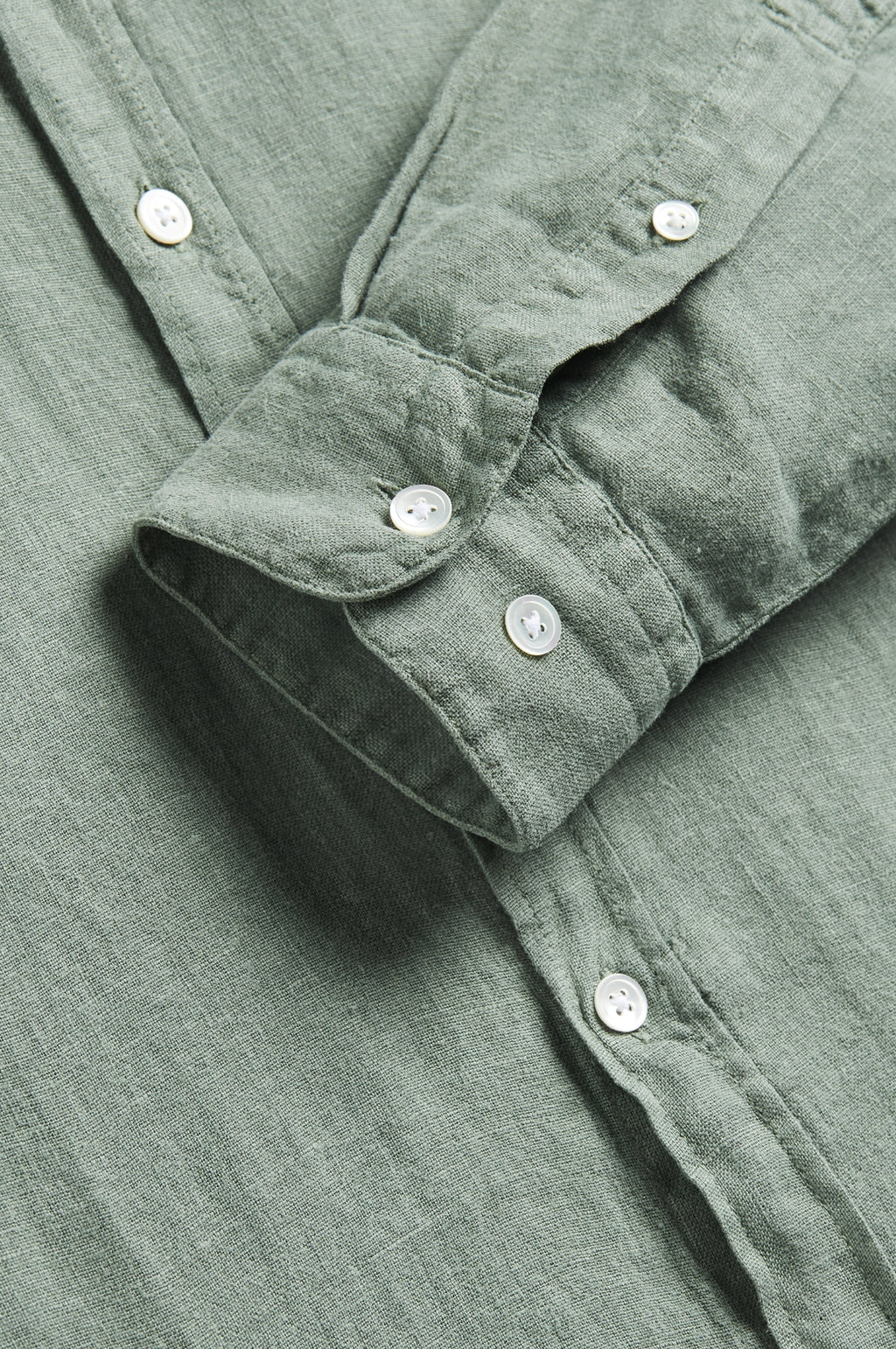 Linen Shirt Dry Green