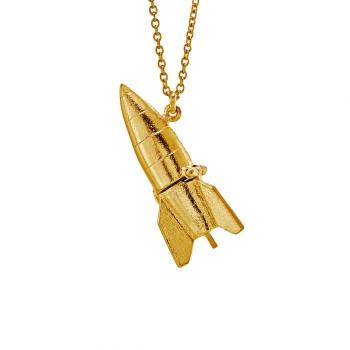 A.M. Rocket Locket Necklace Gold