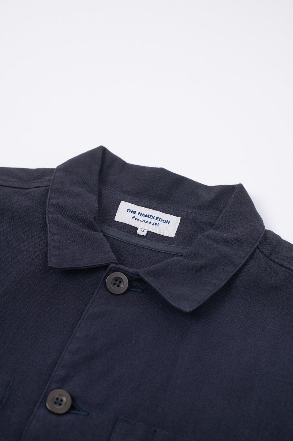 William Washed Herringbone Chore Jacket Navy