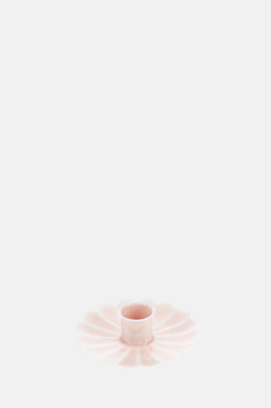 Enamel Flat Flower Candle Holder Soft Pink
