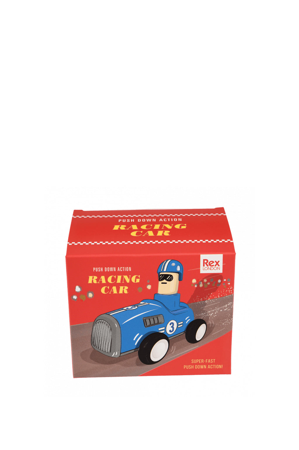 Push Down Action Racing Car Blue