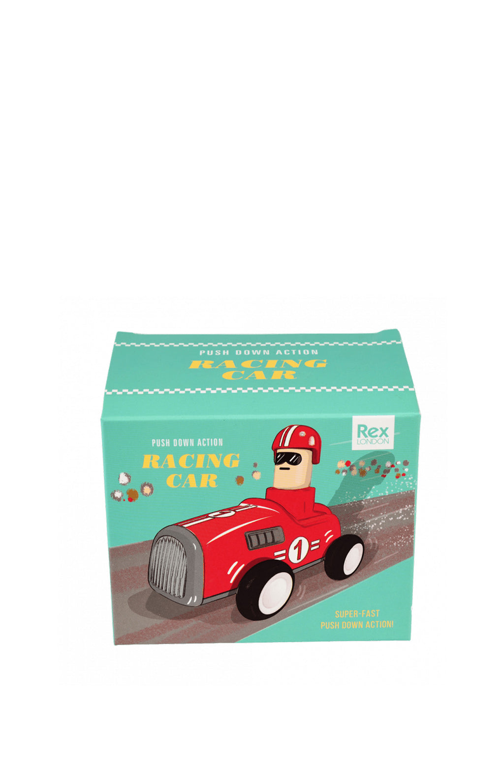 Push Down Action Racing Car Red