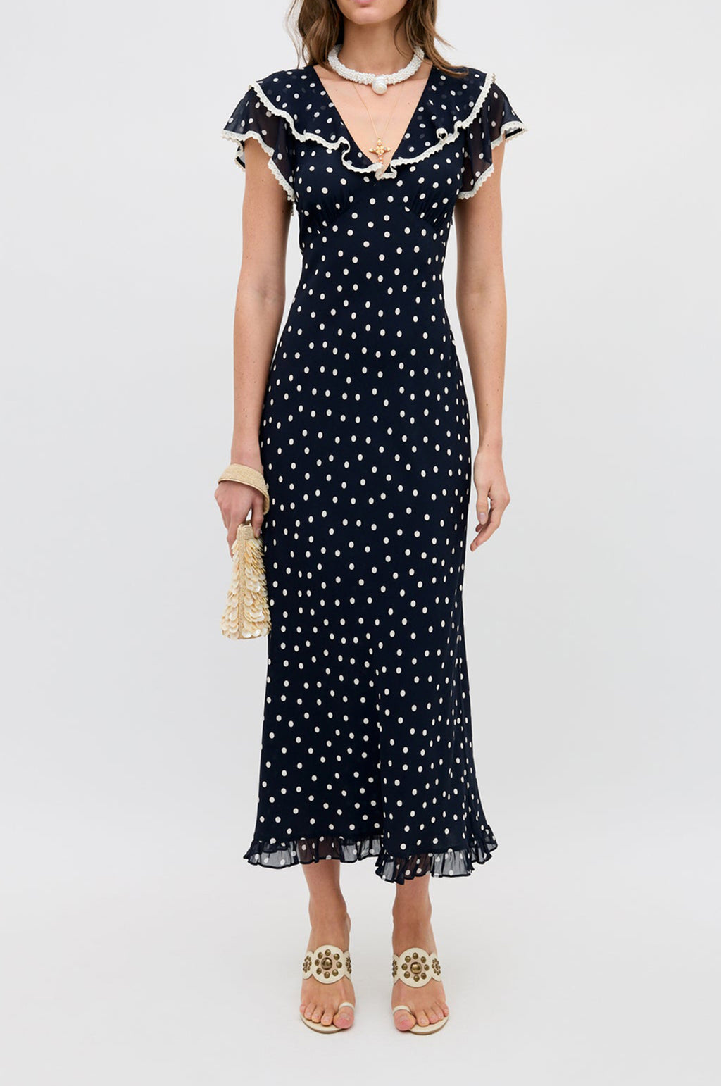 Bethea Dress Layla Dot Navy