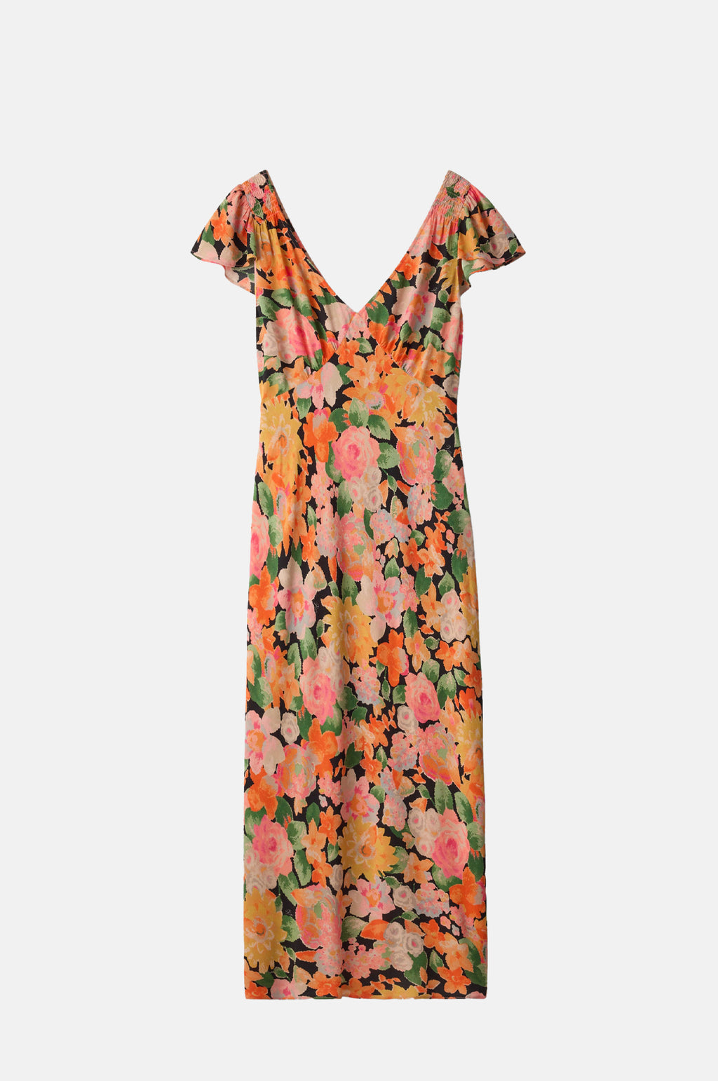 Rixo Cathy Dress Chelsea Floral Black.