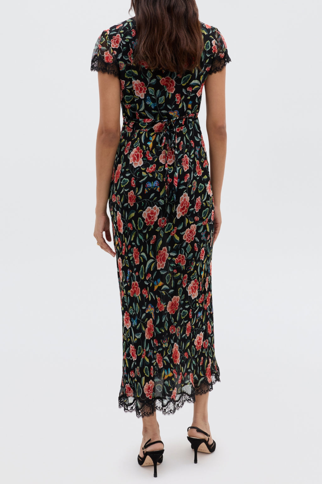 Clarice Dress Butterfly Floral Black