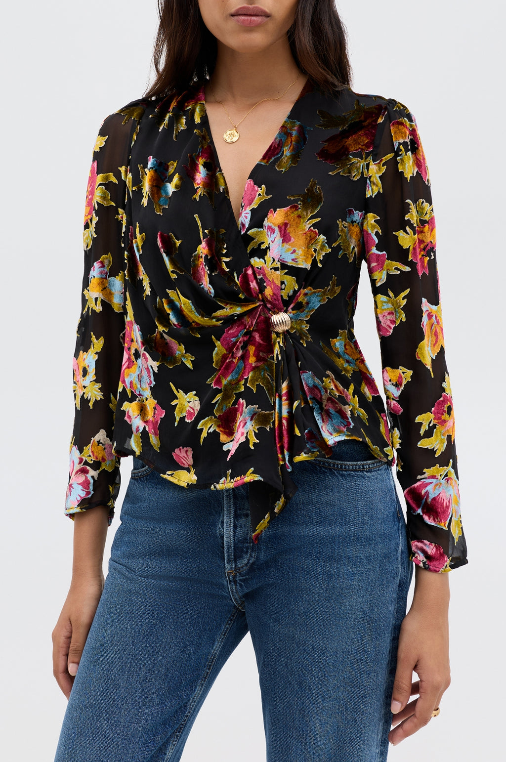 Everlyn Top Countryside Devore Black