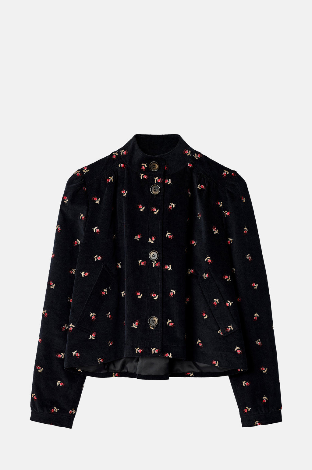 Rixo Nyla Jacket Dandy Embroidery Deep Navy.