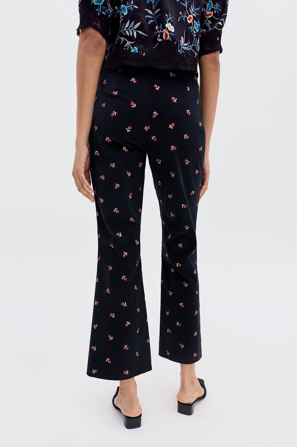 Olwen Trouser Dandy Embroidery Deep Navy