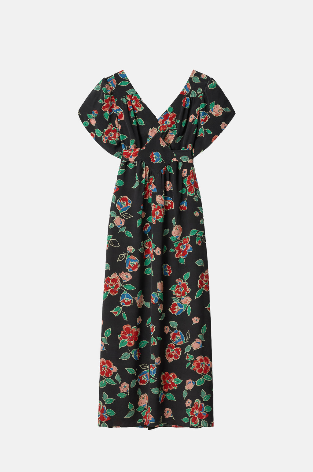 Rixo Riella Dress Kimmie Floral Charcoal.
