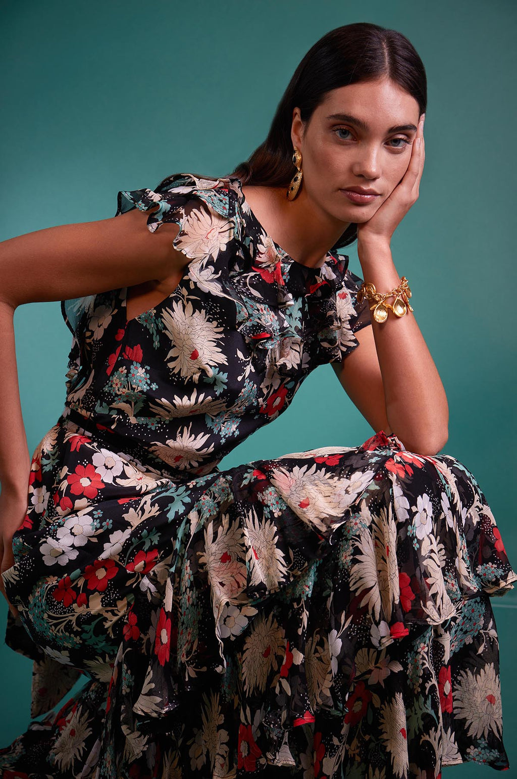 Rio Dress French Floral Black