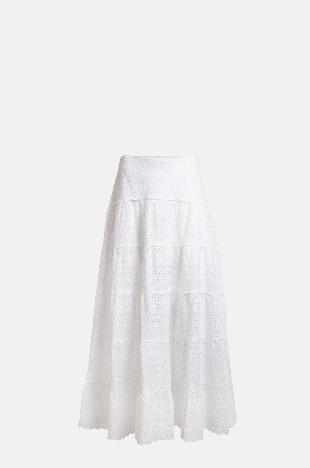 Rixo Ripeka Skirt Ivory.