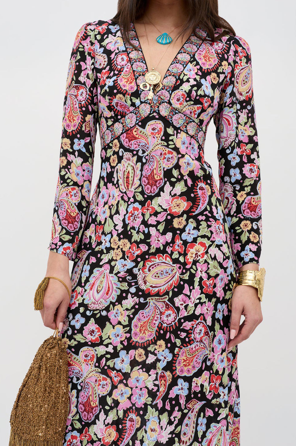 Tania Dress Cara Floral Black