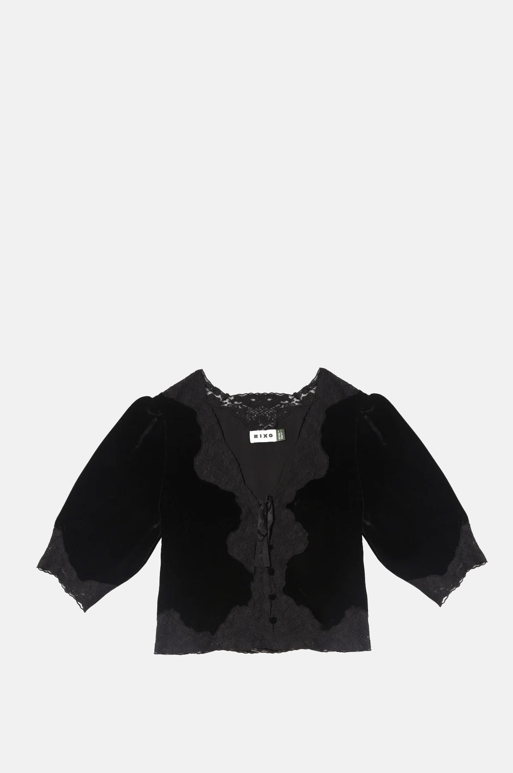 RIXO Ursula Top Black.