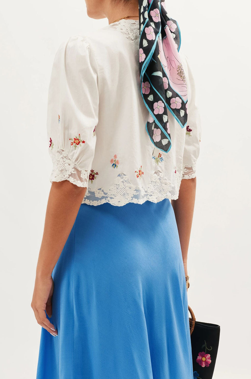 Ursula Top Bud Embroidery Ivory