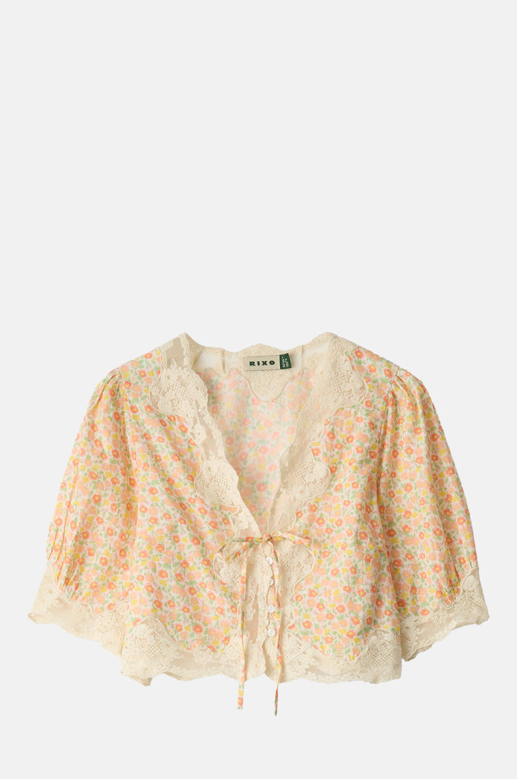 Rixo Ursula Top Katie Floral Cream.