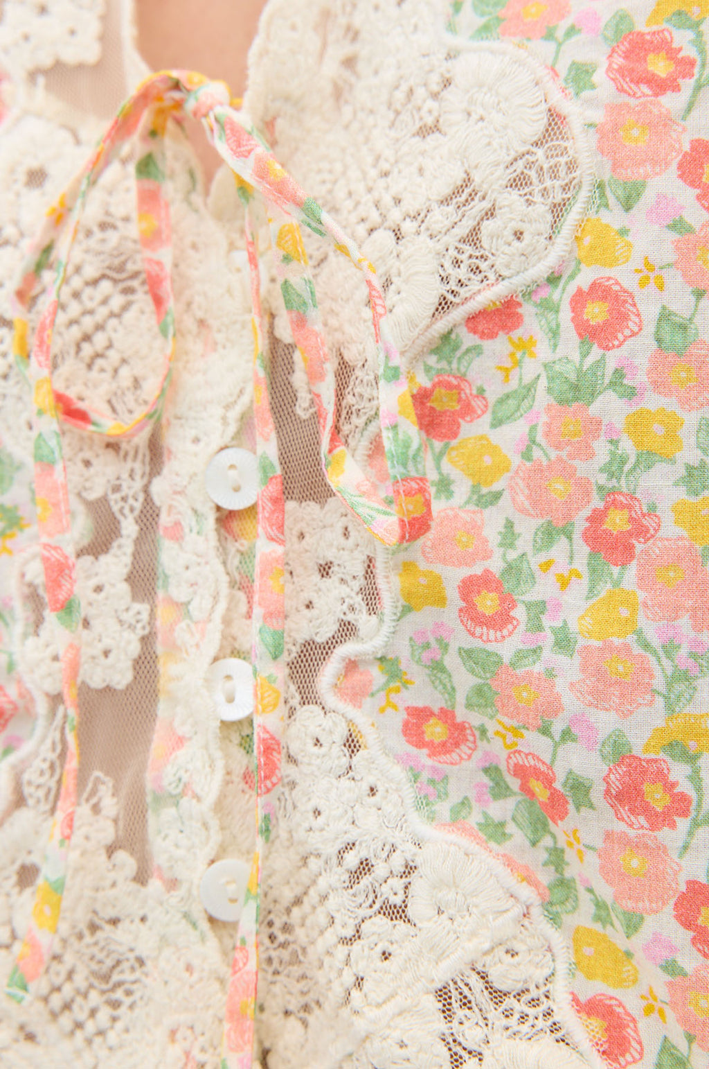 Ursula Top Katie Floral Cream