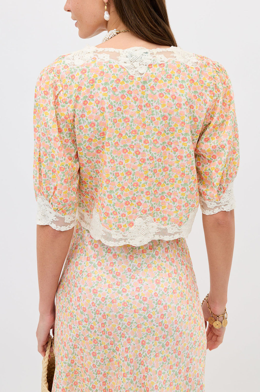 Ursula Top Katie Floral Cream