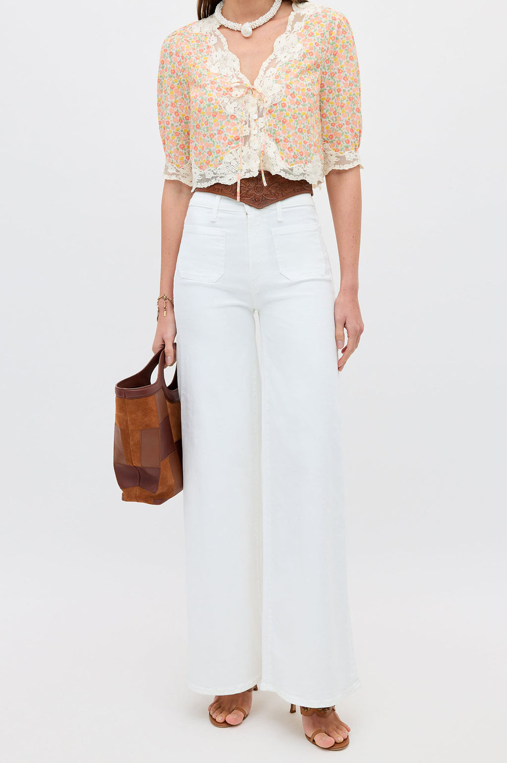 Ursula Top Katie Floral Cream