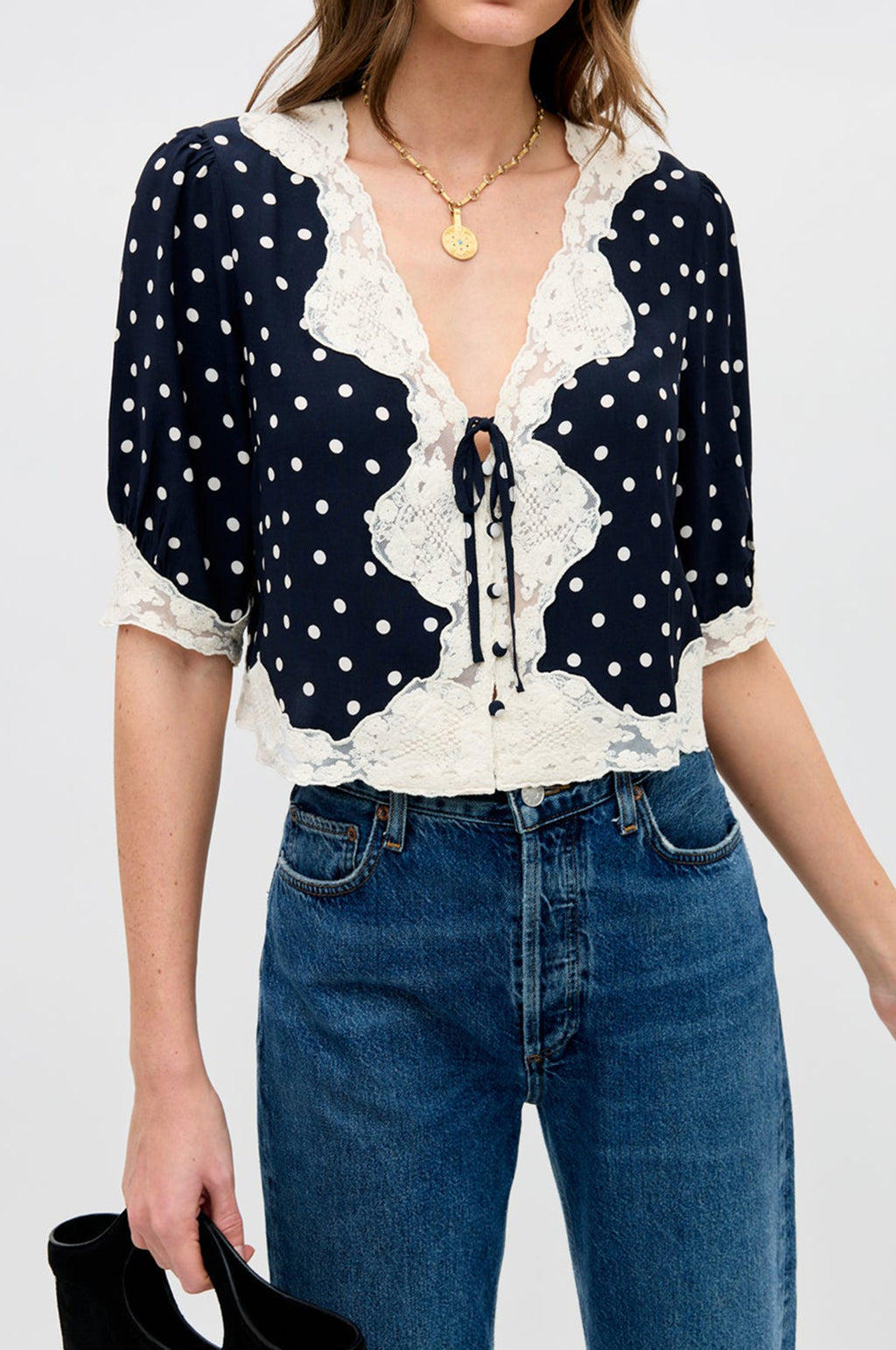 Ursula Top Layla Dot Navy