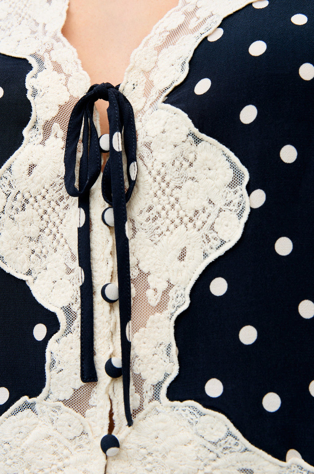 Ursula Top Layla Dot Navy