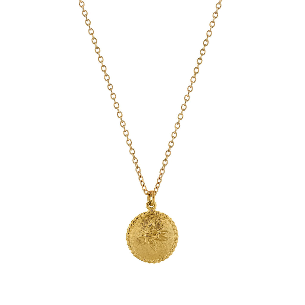 A.M. Small Ex-voto Swallow Necklace Gold