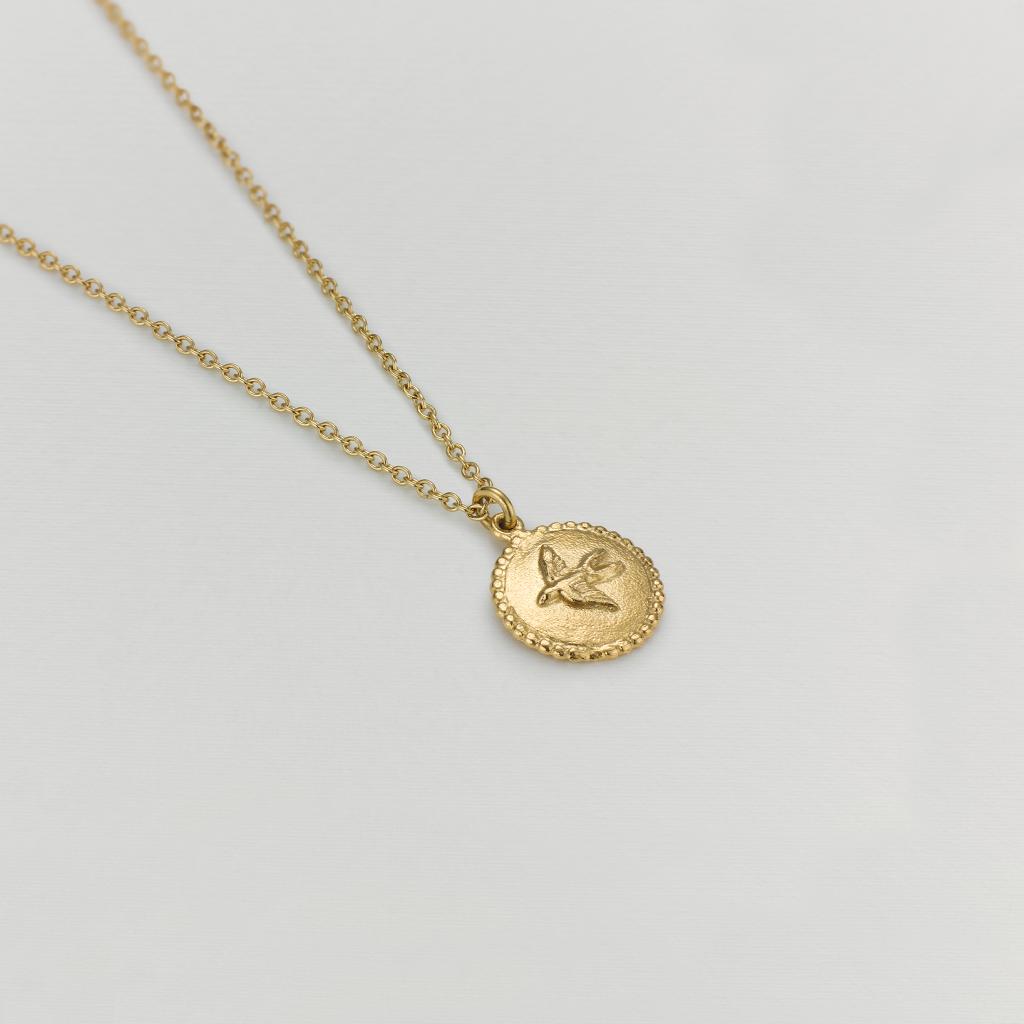 A.M. Small Ex-voto Swallow Necklace Gold
