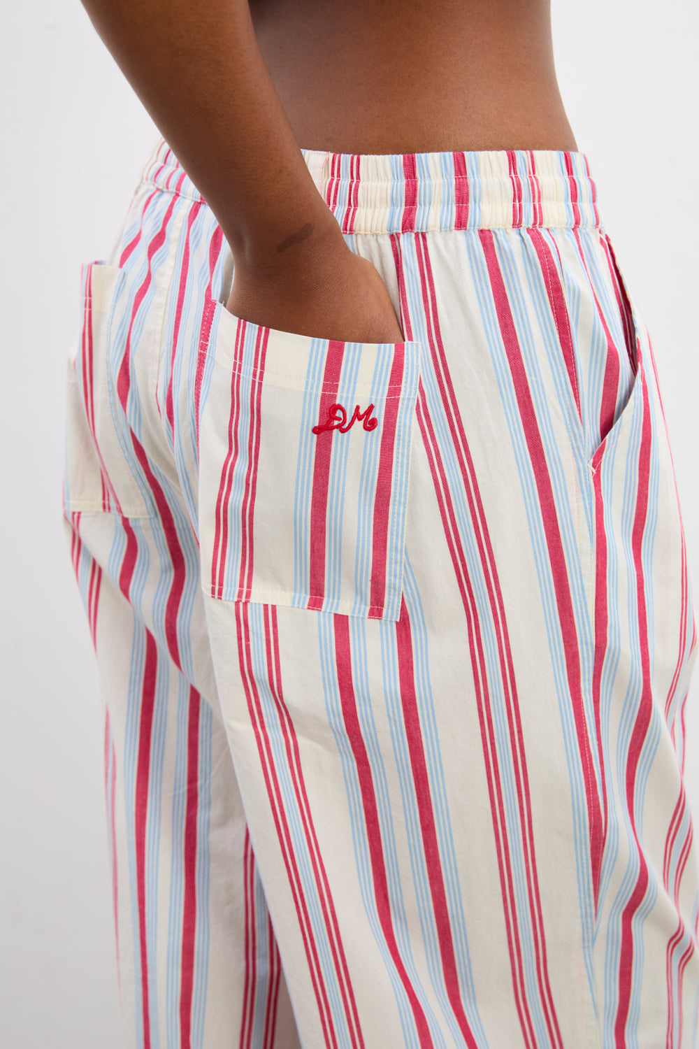 Georgia Trousers Butter Cherry Stripe Multi