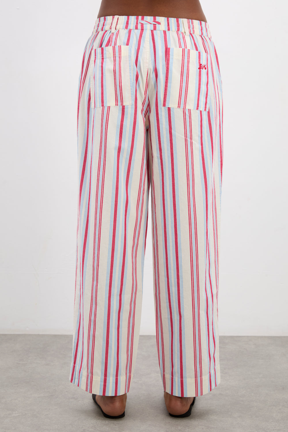 Georgia Trousers Butter Cherry Stripe Multi