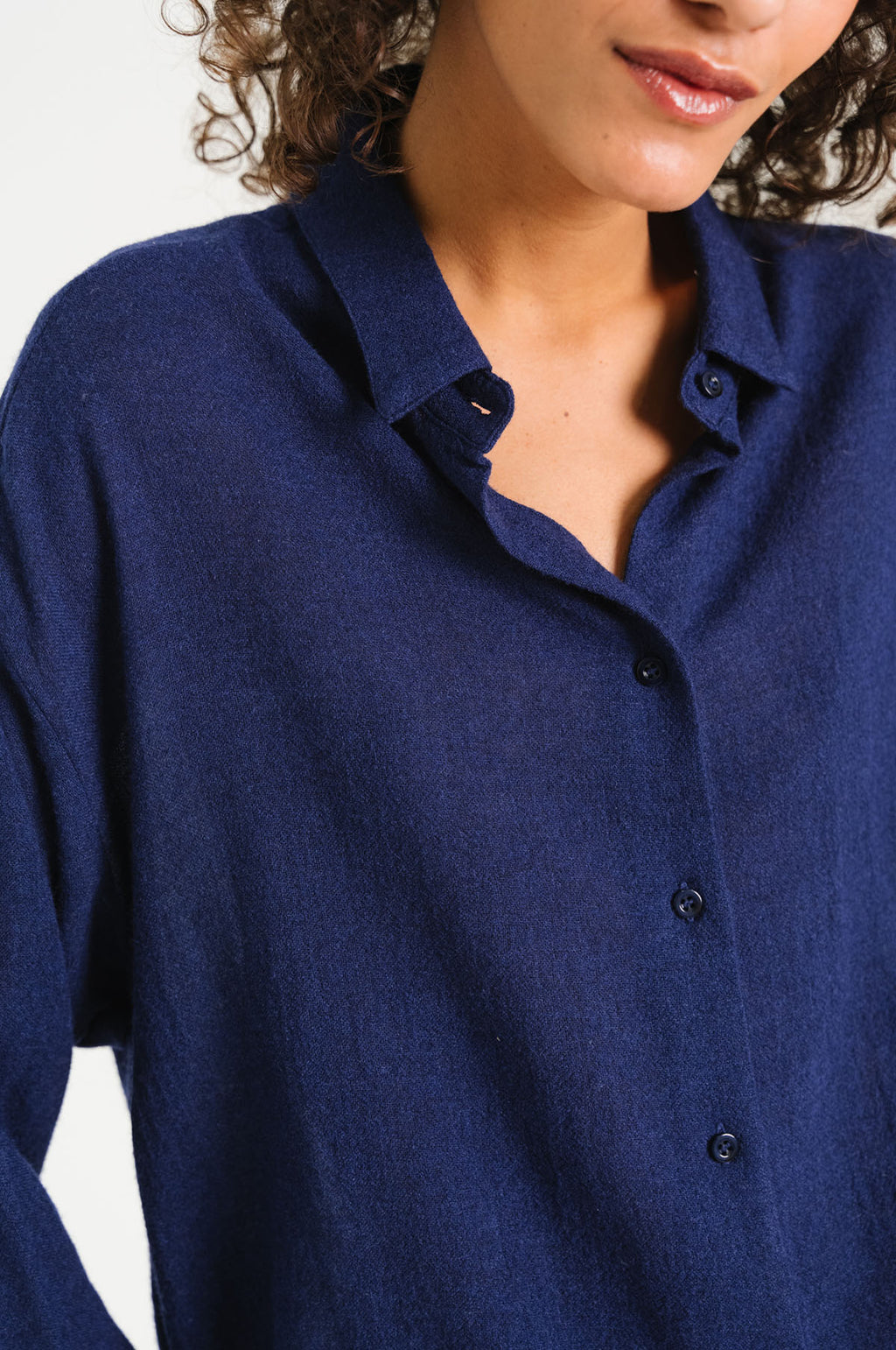 Enora Wool Shirt Bleu