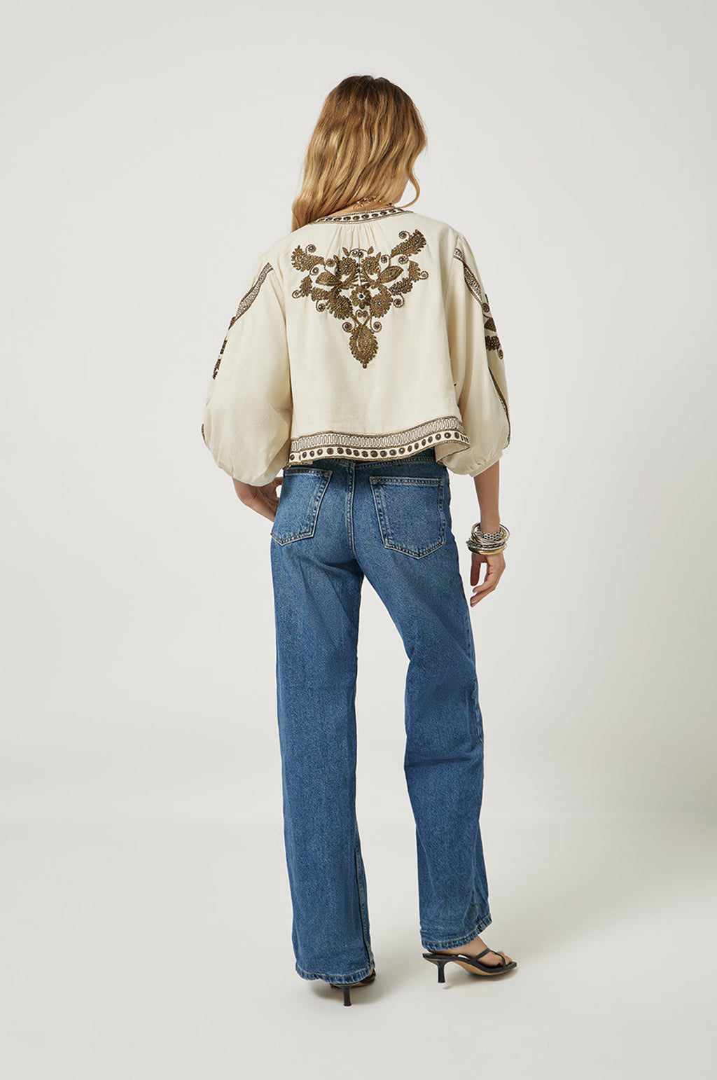 Maris Jacket Vanilla With Olive Green