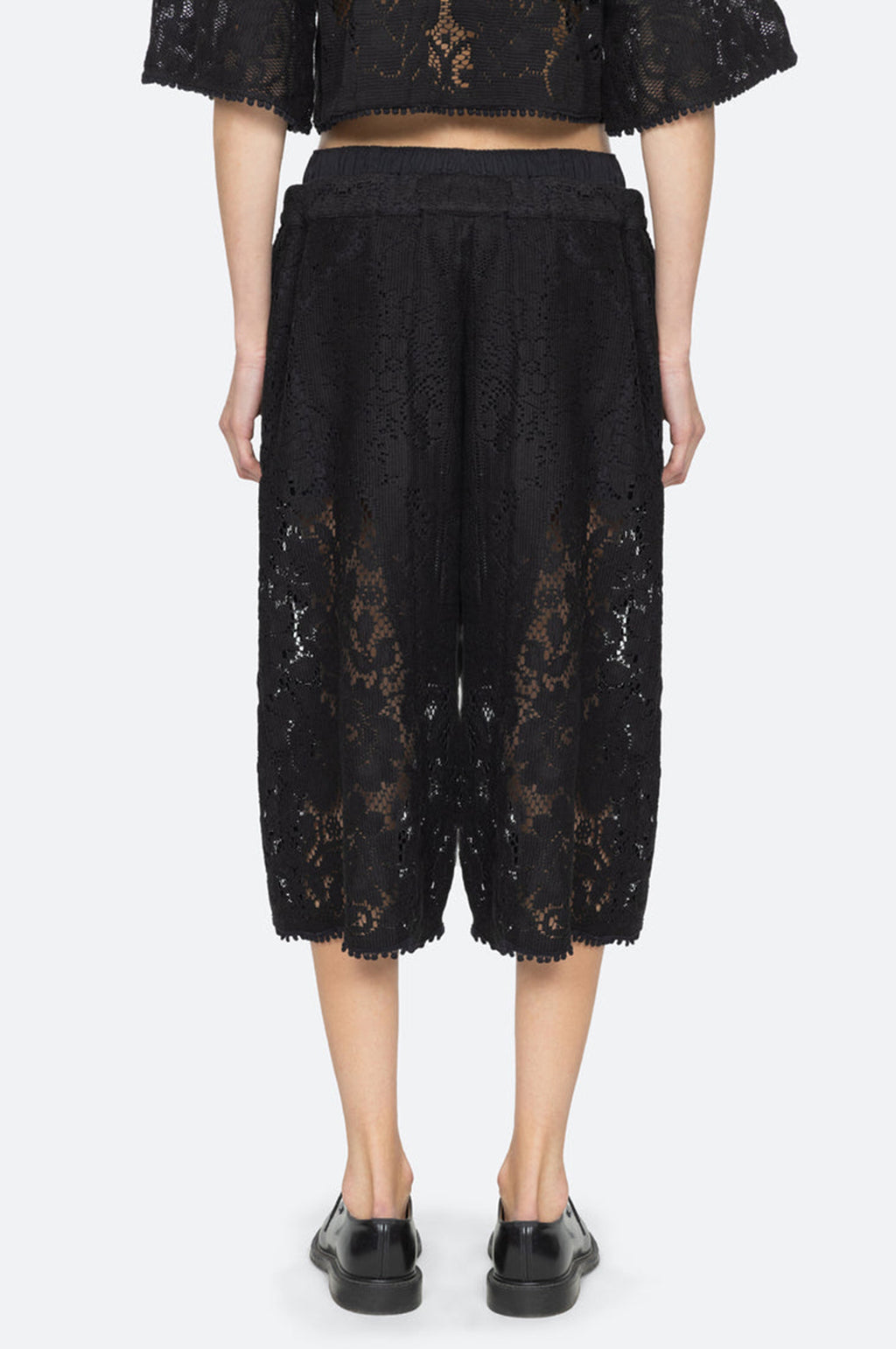Arianna Lace Culottes Black