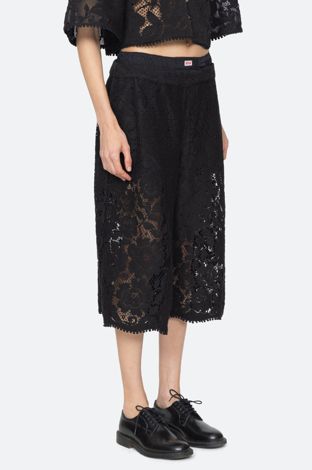 Arianna Lace Culottes Black