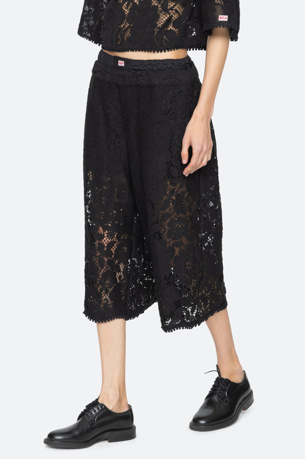 Arianna Lace Culottes Black