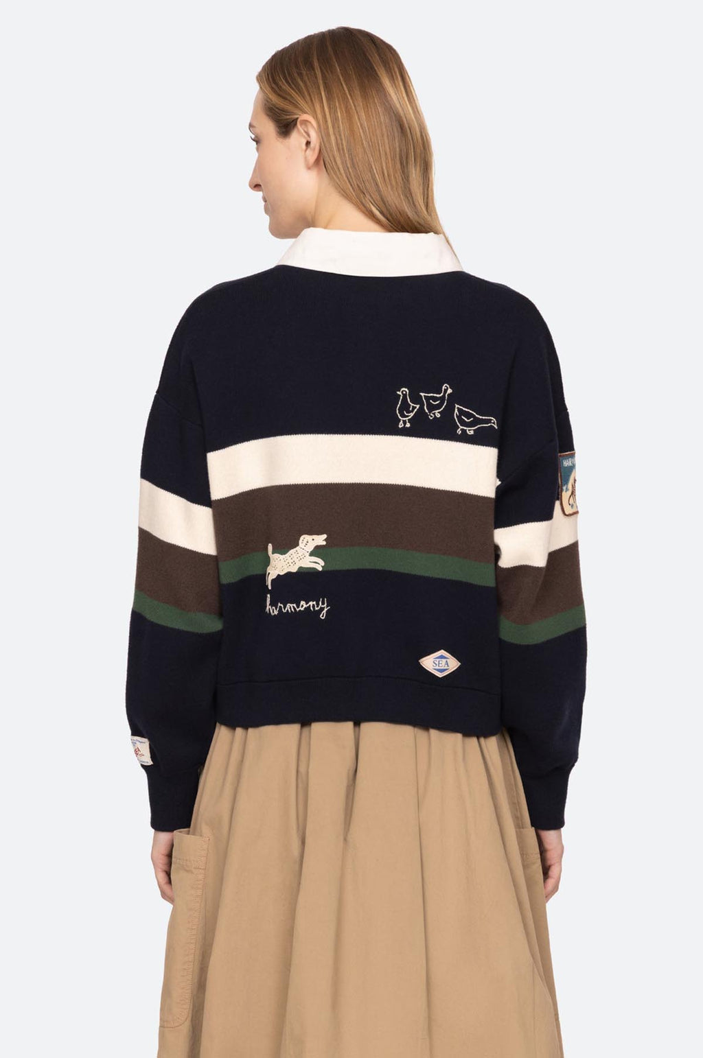 Arther Varsity Knit Rugby Shirt Multi